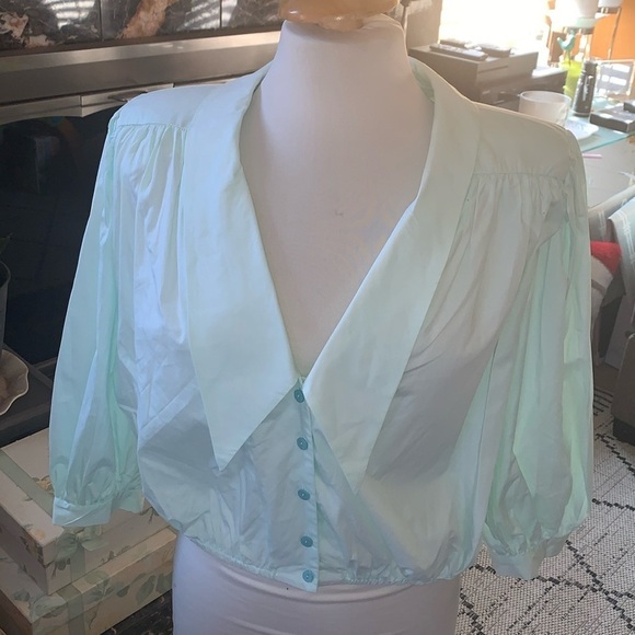 Zara Tops - Beautiful Zara Blouse with Statement Collar..New, No Longer Sold in Stores